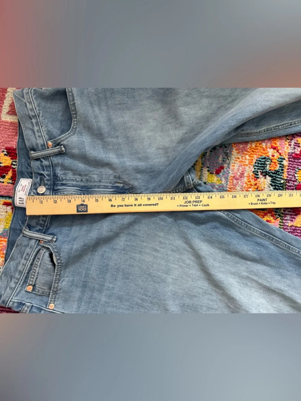 The Gap barrel high rise 32 14 regular euc cuffed - Picture 6 of 7